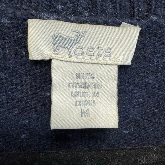 Goats Cashmere Sweater Crew Neck Long Sleeve Soft Blue Grey Women's M - Picture 7 of 10